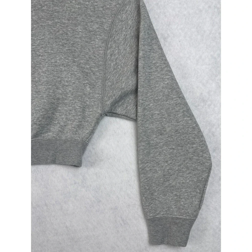 Nike Air Women's Cropped Sweatshirt XS Gray Rose Gold‎ Logo Crewneck Pullover